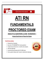 Ati Rn &NewLine;Fundamentals   &NewLine;Proctored Exam   &NewLine;&lpar;Ngn-Style Questions & Case &OpenCurlyDoubleQuote;Scenarios&rdquo;&rpar; &NewLine;Actual Qs & Ans To Pass The Exam 