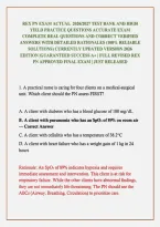 Rex Pn Exam Actual  2026&sol;2027 Test Bank And High Yield Practice Questions Accurate Exam Complete Real Questions And Correct Verified Answers With Detailed Rationales &lpar;100&percnt; Reliable Solutions&rpar; Currently Updated Version 2026 Edition &vert;Guaranteed Success A&plus; &vert;