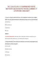 Nu 136 Exam 1 Comprehensive&NewLine;Review Questions With Correct&NewLine;Answers 2026&sol;2027