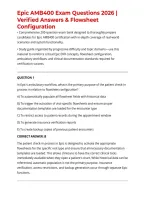Epic AMB400 Exam Questions 2026 &vert; Verified Answers & Flowsheet Configuration