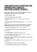 Uams Micro Exam 3 Questions And Answers With Complete Solutions Already Passed&excl;&excl;&excl;