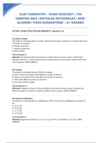 Clep Chemistry - Exam 2026&sol;2027 &vert; 100 Verified Q&A &vert; Detailed Rationales &vert; Ngn-Aligned &vert; Pass Guaranteed &ndash; A&plus; Graded