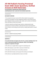 ATI RN Pediatric Nursing Proctored Exam 2026 &vert; Exam Questions&comma; Verified Answers & NGN Rationales