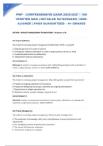 Pmp - Comprehensive Exam 2026&sol;2027 &vert; 180 Verified Q&A &vert; Detailed Rationales &vert; Ngn-Aligned &vert; Pass Guaranteed &ndash; A&plus; Graded