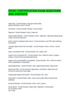 Excel Certification Exam Questions And Answers
