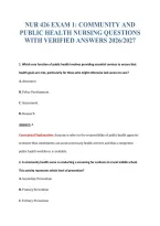 Nur 426 Exam Bundle Questions With Verified Answers