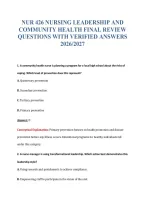 Nur 426 Exam Bundle Questions With Verified Answers