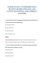 Nur245 Exam 1 Comprehensive&NewLine;Review Mcphs Updated And&NewLine;Latest Questions And Correct&NewLine;Answers