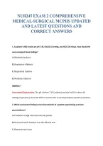 Nur245 Exam 2 Comprehensive&NewLine;Medical-Surgical Mcphs Updated&NewLine;And Latest Questions And&NewLine;Correct Answers