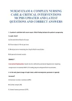 Nur245 Exam Bundle Questions With Verified Answers