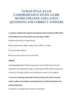 Nur245 Exam Bundle Questions With Verified Answers