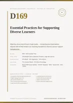 WGU D169 Diverse Learners OA Prep 2026&sol;2027 &vert; Practice Q&A Study Guide &vert; Pass Guaranteed&NewLine;&NewLine;