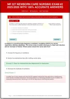 Nr 327 Newborn Care Nursing Exam &num;2 2025&sol;2026 With 100&percnt; Accurate Answers Plus Rationales&vert; Instant Download