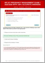 Nr 327 Pregnancy Management Exam 1 With 100&percnt; Accurate Answers Plus Rationales&vert; Instant Download Pdf