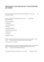 Nurs 240 Exam 1 Study Guide 2026&sol;2027 &vert; Practice Questions And Answers