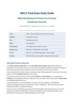 NR 511 FINAL ACTUAL EXAM 2026&sol;2027 &vert; Differential Diagnosis & Primary Care Practicum Study Guide &vert; Chamberlain &vert; Verified Answers &vert; Pass Guaranteed - A&plus; Graded&NewLine;&NewLine;