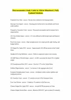 For Macroeconomics by Olivier Blanchard 100 Correct Answers Verified A Graded