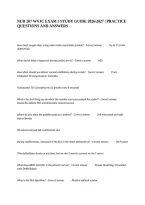 Nur 207 Wvjc Exam 3 Study Guide 2026&sol;2027 &vert; Practice Questions And Answers