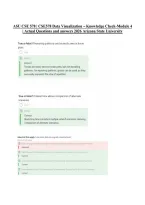 ASU CSE 578 &vert; CSE578 Data Visualization &ndash; Knowledge Check-Module 4 &vert; Actual Questions and answers 2026 Arizona State University