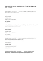 Nur 207 Exam 2 Study Guide 2026&sol;2027 &vert; Practice Questions And Answers
