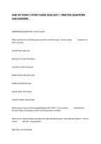 Nur 207 Exam 2 Study Guide 2026&sol;2027 &vert; Practice Questions And Answers