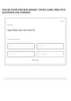 Nur 207 Exam 4 Review 2026&sol;2027 &vert; Study Guide&comma; Practice Questions And Answers