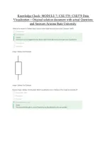 Knowledge Check- MODULE 7 &vert; CSE 578 &vert; CSE578 Data Visualization &ndash; Original solution document with actual Questions and Answers Arizona State University