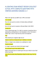 Nj Boating Exam Newest Review 2026&sol;2027 Actual With Complete Questions With Verified Answers&sol;&sol;Graded A&plus;&sol;&sol;