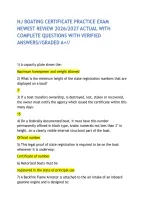 Nj Boating Certificate Practice Exam Newest Review 2026&sol;2027 Actual With Complete Questions With Verified Answers&sol;&sol;Graded A&plus;&sol;&sol;