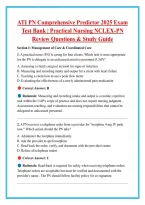 ATI PN Comprehensive Predictor 2025 Exam &NewLine;Test Bank &vert; Practical Nursing NCLEX-PN &NewLine;Review Questions & Study Guide 