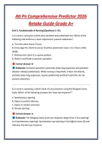 Ati Pn Comprehensive Predictor 2026 &NewLine;Retake Guide Grade A&plus;