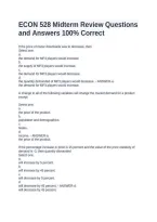 ECON 528 Midterm Review Questions and Answers 100&percnt; Correct