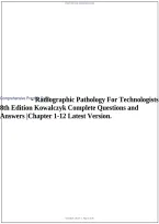Test Bank&colon; Radiographic Pathology for Technologists Kowalczyk Complete Questions and Answers Chapter 1 12 Latest&period;&period;&period;