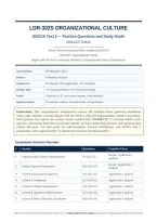 LDR-302S Organizational Culture Test 2 2026&sol;2027 &vert; SNCOA Practice Q&A Study Guide&NewLine;&NewLine;