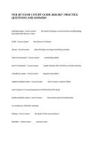 Nur 207 Exam 1 Study Guide 2026&sol;2027 &vert; Practice Questions And Answers