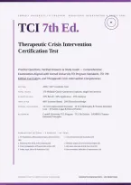 TCI Test Prep 2026&sol;2027 &vert; Therapeutic Crisis Intervention Q&A Study Guide &vert; Pass Guaranteed&NewLine;&NewLine;