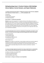 Pathophysiology Package Deal &lpar;PDF&rpar; &vert; 2026 &vert; Practice Exams &vert; Exam 1 & Final Review