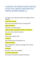 Nj Boating Test Newest Review 2026&sol;2027 Actual With Complete Questions With Verified Answers&sol;&sol;Graded A&plus;&sol;&sol;