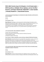 PSYC-2301 Practice Exam &num;1 &lpar;Chapters 1 & 2&rpar; Study Guide &mdash; &NewLine;With Questions&comma; Multiple-Choice Options&comma; Correct Verified &NewLine;Answers&comma; and Expert Rationales 2026&sol;2027 &vert; Latest Update &NewLine;&vert; Already Graded A&plus; &vert; Guaranteed Success 