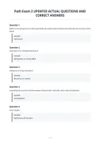 Path Exam 2 Updated Actual Questions And Correct Answers