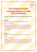 LRA 218 Final Exam 2026&sol;2027 &ndash; 200 Radiographic Positioning Q&A w&sol; Rationales &ndash; Radiologic Tech&NewLine;
