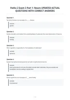 Patho 2 Exam 3 Part 1&colon; Neuro Updated Actual&NewLine;Questions With Correct Answers