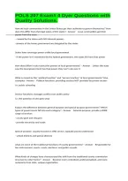 POLS 207 Exam&num; 4 Dyer Questions with Quality Solutions&period;&NewLine;&NewLine;