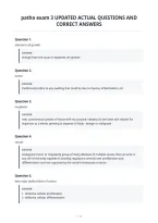 Patho Exam 3 Updated Actual Questions And&NewLine;Correct Answers