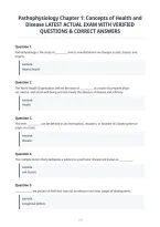 Pathophysiology Chapter 1&colon; Concepts of Health and&NewLine;Disease LATEST ACTUAL EXAM WITH VERIFIED&NewLine;QUESTIONS & CORRECT ANSWERS