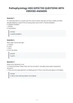 Pathophysiology Hesi Expected Questions With&NewLine;Verified Answers