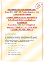 Maryland Stationary Engineer Grade 1 Exam  &ndash; 200 Q&A w&sol; Rationales &ndash; Power Engineering  2026-2027