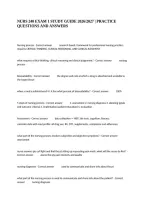 Nurs 240 Exam 1 Study Guide 2026&sol;2027 &vert; Practice Questions And Answers