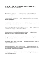 Nurs 240 Exam 1 Study Guide 2026&sol;2027 &vert; Practice Questions And Answers