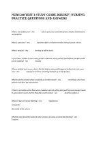 Nurs 240 Test 3 Study Guide 2026&sol;2027 &vert; Nursing Practice Questions And Answers